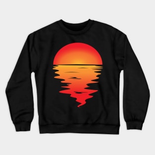 SUNSET REFLECTING ON WATER Crewneck Sweatshirt